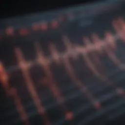 Abnormal EKG pattern showing atrial fibrillation