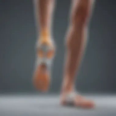 Innovations in Ankle-Foot Orthoses Futuristic illustration of advanced ankle-foot orthoses with integrated technology.