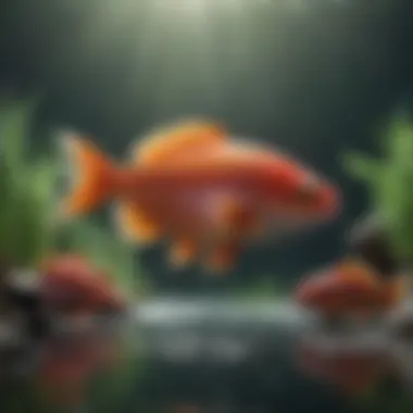 Healthy fish swimming in a vibrant aquatic environment