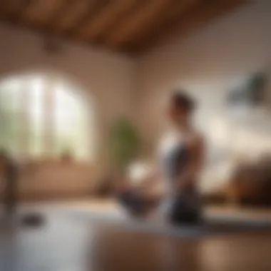 Yoga and Meditation for Enhanced Sleep Quality Illustration of yoga and meditation practices that enhance sleep quality