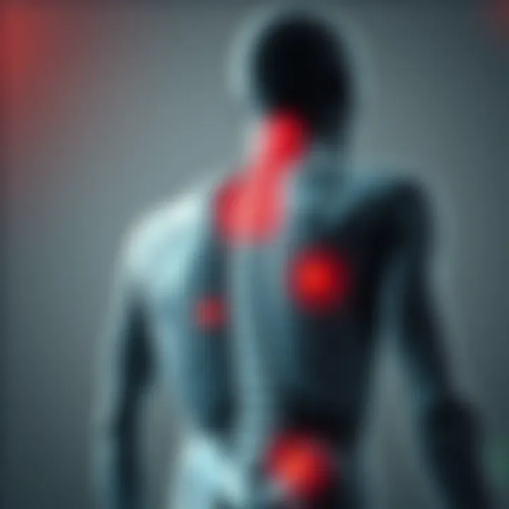 Anatomy of Chronic Back Pain Detailed diagram illustrating the various anatomical structures involved in chronic back pain.