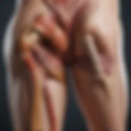 Anatomical illustration of a healthy joint versus an injured joint