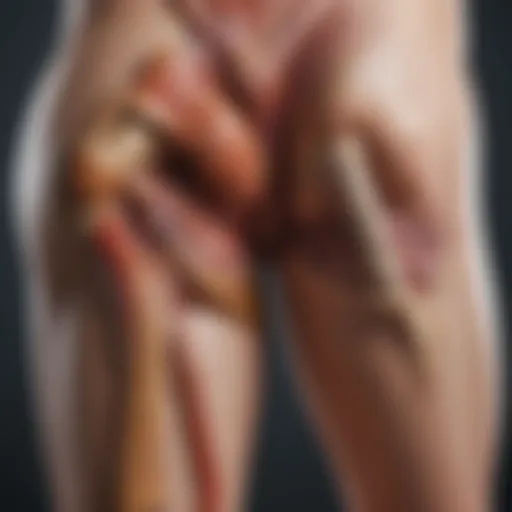 Anatomical illustration of a healthy joint versus an injured joint