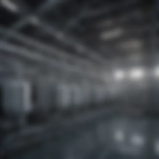 Inside view of a modern water treatment facility showcasing advanced filtration systems