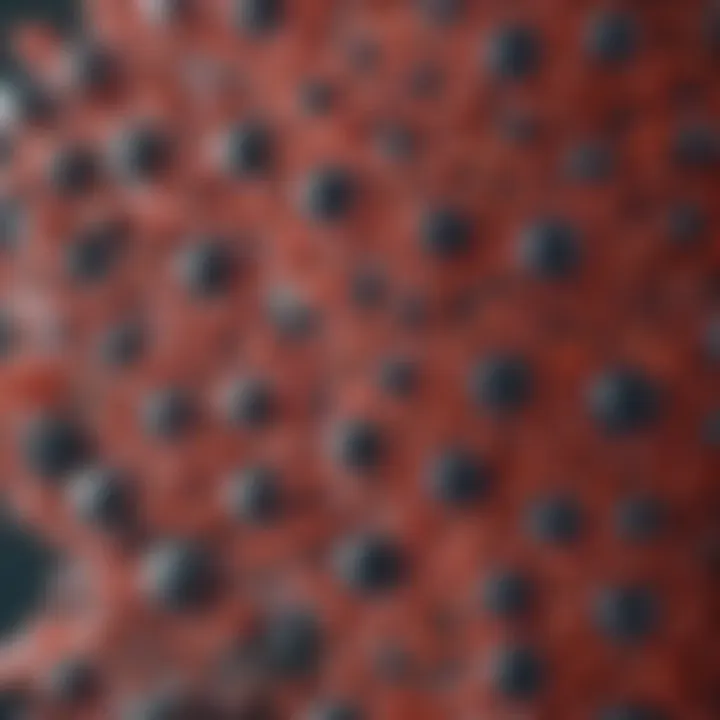 Sepharose beads under a microscope showcasing their unique structure
