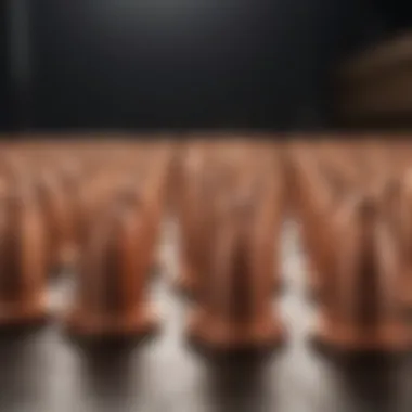 Manufacturing Stages of Copper Coated Horseshoe Nails Illustration of the manufacturing stages of copper coated horseshoe nails