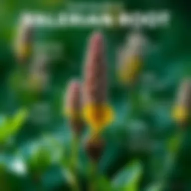 Visual diagram illustrating the health benefits associated with valerian root