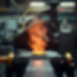 Detailed representation of copper investment casting process