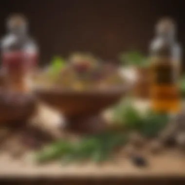 Traditional Applications of Cuachalalate in Herbal Medicine Illustration depicting traditional herbal medicine practices involving cuachalalate