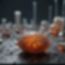 Microscopic view of PLA degradation process
