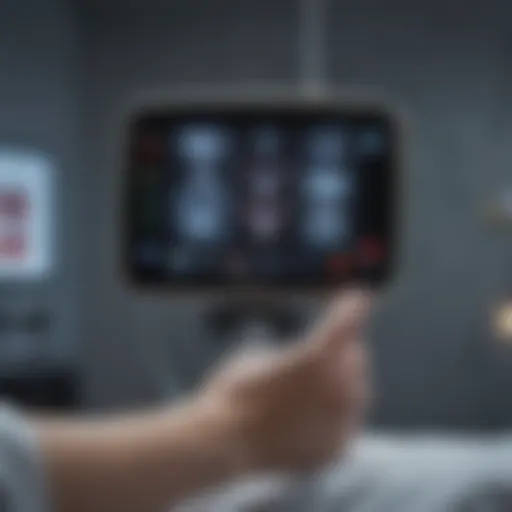 Illustration showcasing remote patient monitoring technology