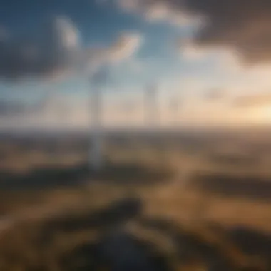 Harnessing the Wind: The Role of Wind Energy in Sustainability Wind turbines generating renewable energy in a scenic landscape