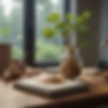 A serene study environment featuring ginseng supplements on a desk