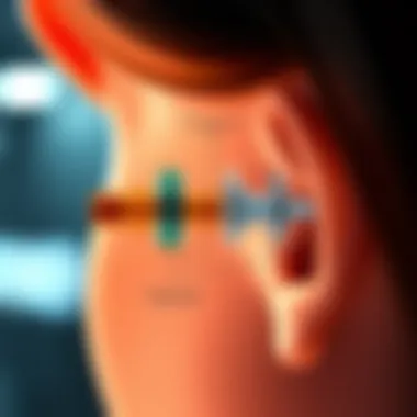 Diagram illustrating the mechanism of Distortion Product Otoacoustic Emissions