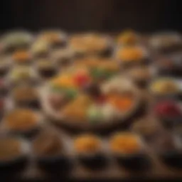 Diverse array of foods representing various cultures