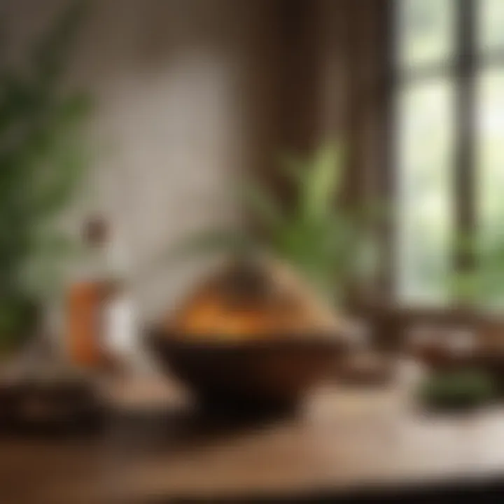 A serene Ayurvedic lifestyle setting promoting wellness