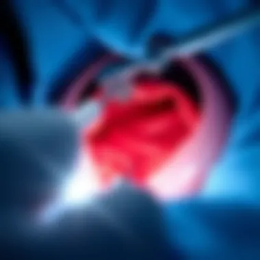 Precision in Endoscopic Procedures Close-up view of an endoscopic procedure in action