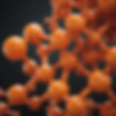 Chemical Composition of Carotene Molecular structure of carotene illustrating its chemical composition.