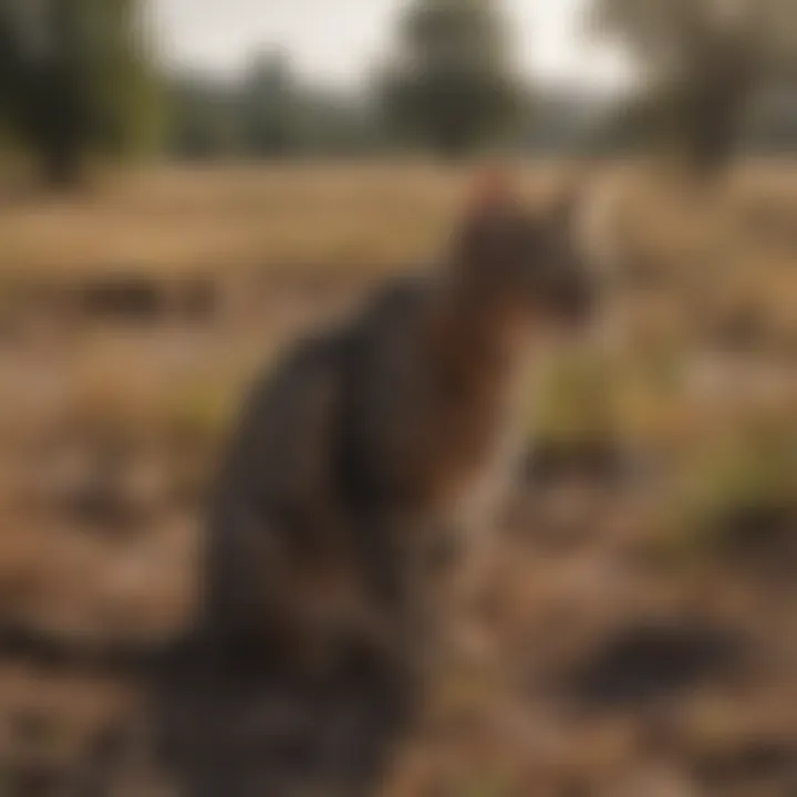 A researcher studying the impact of cat predation on bird populations in a field setting.