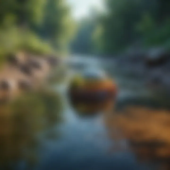 Illustration of water quality modeling integrated with software technology.