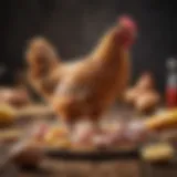 Nutritional components of a high protein diet for chickens