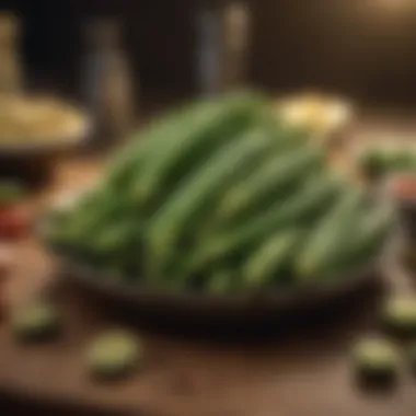 Diverse dishes featuring okra as a key ingredient, emphasizing its culinary versatility.