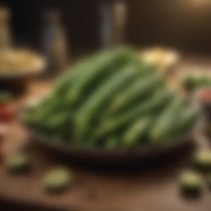 Diverse dishes featuring okra as a key ingredient, emphasizing its culinary versatility.