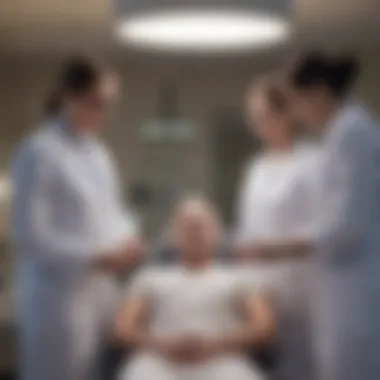 Healthcare professionals discussing patient care in a multidisciplinary team setting