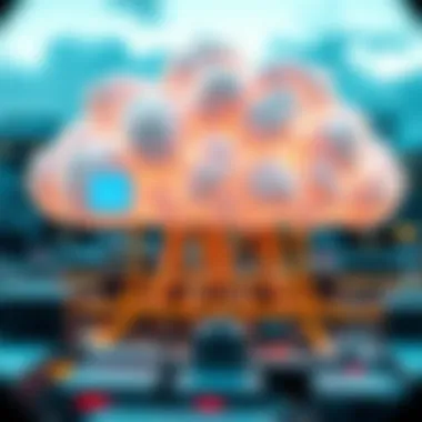 Cloud Software Deployment Models Visual depiction of cloud software deployment models and infrastructure