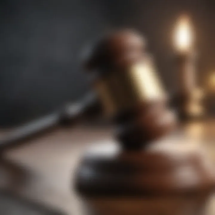 A gavel symbolizing legal judgment