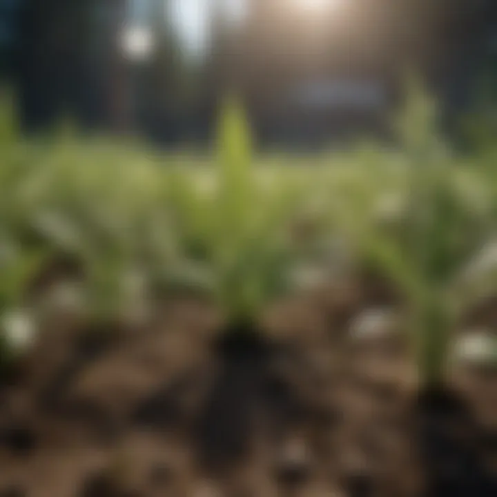 Illustration of climate change effects on weed growth