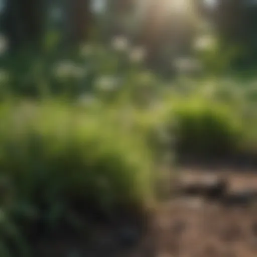 Diverse weed species in a natural habitat
