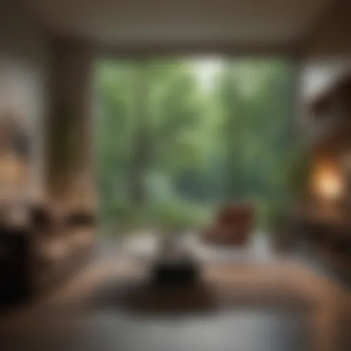 A serene living space showcasing harmony between nature and interior design.