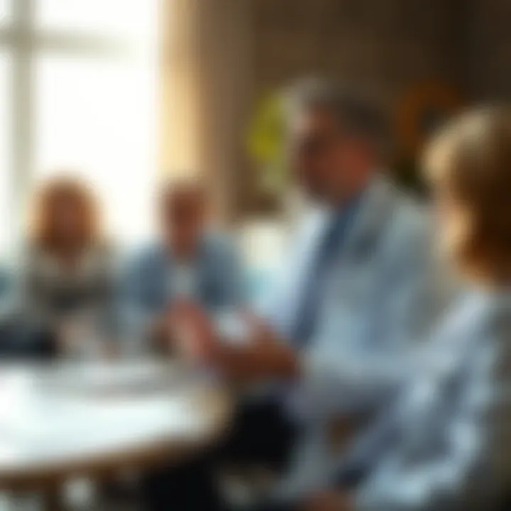 The Power of Community in Coping A physician engaging in a support group discussion