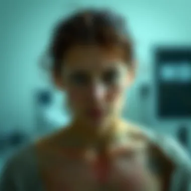 Visual representation of clinical symptoms associated with porphyria and anemia.