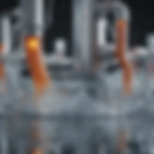 Diagram illustrating the electrolytic process in water softening
