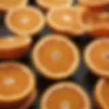 Vibrant orange slices showcasing their texture and color
