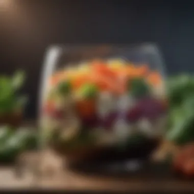 Fermented Vegetables and Health Benefits A vibrant display of fermented vegetables and their health benefits