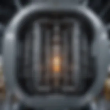 Cutaway view of the Fluoride Salt-cooled High-temperature Reactor showcasing its internal components.