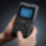 A state-of-the-art handheld myometry device in use