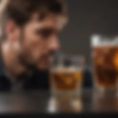 Psychological Insights on Alcohol Self-Control Diagram illustrating psychological principles related to alcohol use