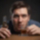 Conceptual illustration of self-control and alcohol moderation