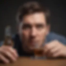 Conceptual illustration of self-control and alcohol moderation