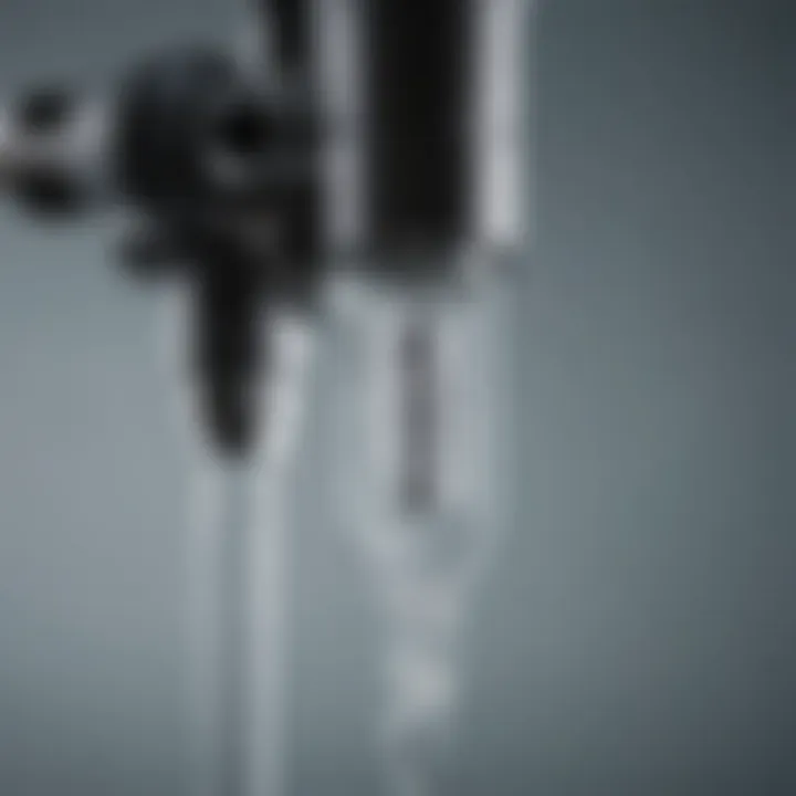 Diagram illustrating the mechanism of inline IV fluid filters