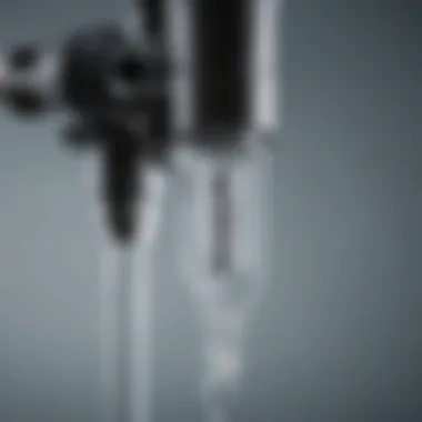Mechanism of Inline IV Fluid Filters Diagram illustrating the mechanism of inline IV fluid filters