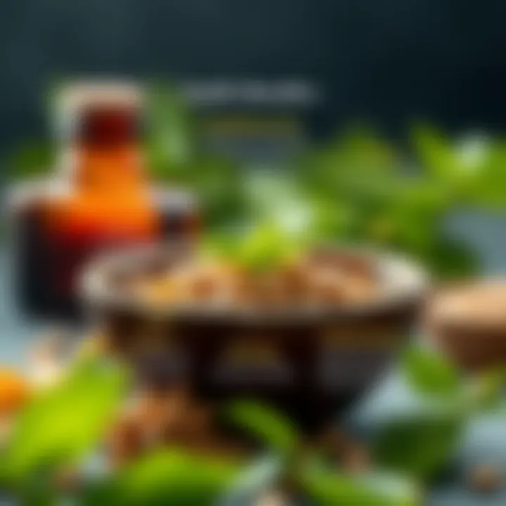 Illustration depicting the health benefits of Khadirarishta, highlighting its applications in wellness.