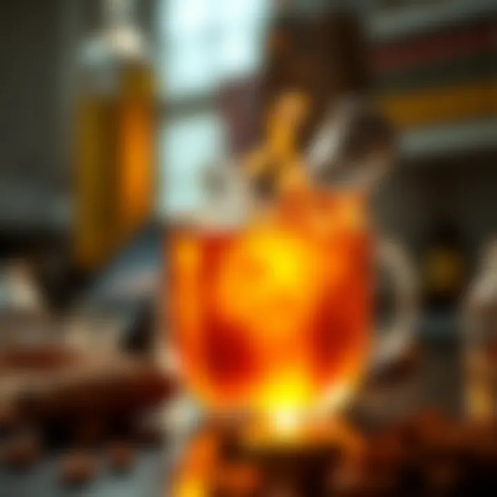 An artistic depiction of the science behind Khadirarishta and its effects on the human body.