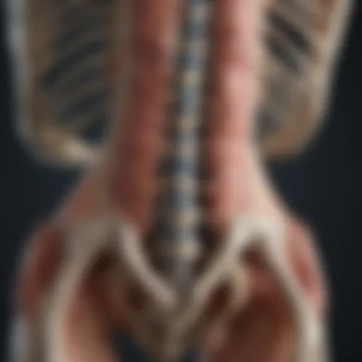 Detailed anatomical illustration of the lumbar spine highlighting the medial branches