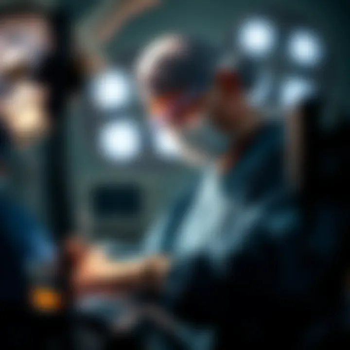 Surgeon performing myelomalacia surgery