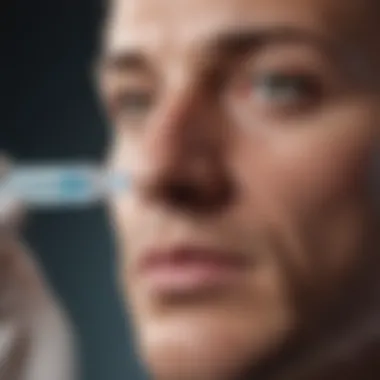 Innovative Nasal Vaccine Administration Illustration of nasal vaccine administration